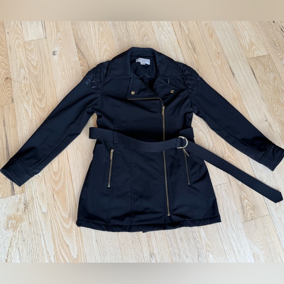 Michael Kors Belted Front Zip Fleece-lined Jacket - Size Small - Picture 1 of 13